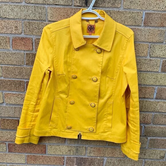 Vintage Tory Burch Canary Jacket Size 8 Yellow - Picture 1 of 12
